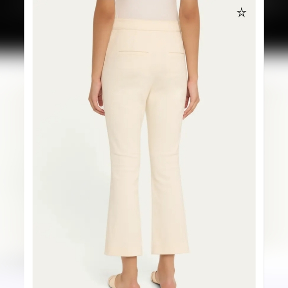 VERONICA BEARD NWT KIMRA CROPPED PANTS ECRU  Size 10 - Picture 3 of 15